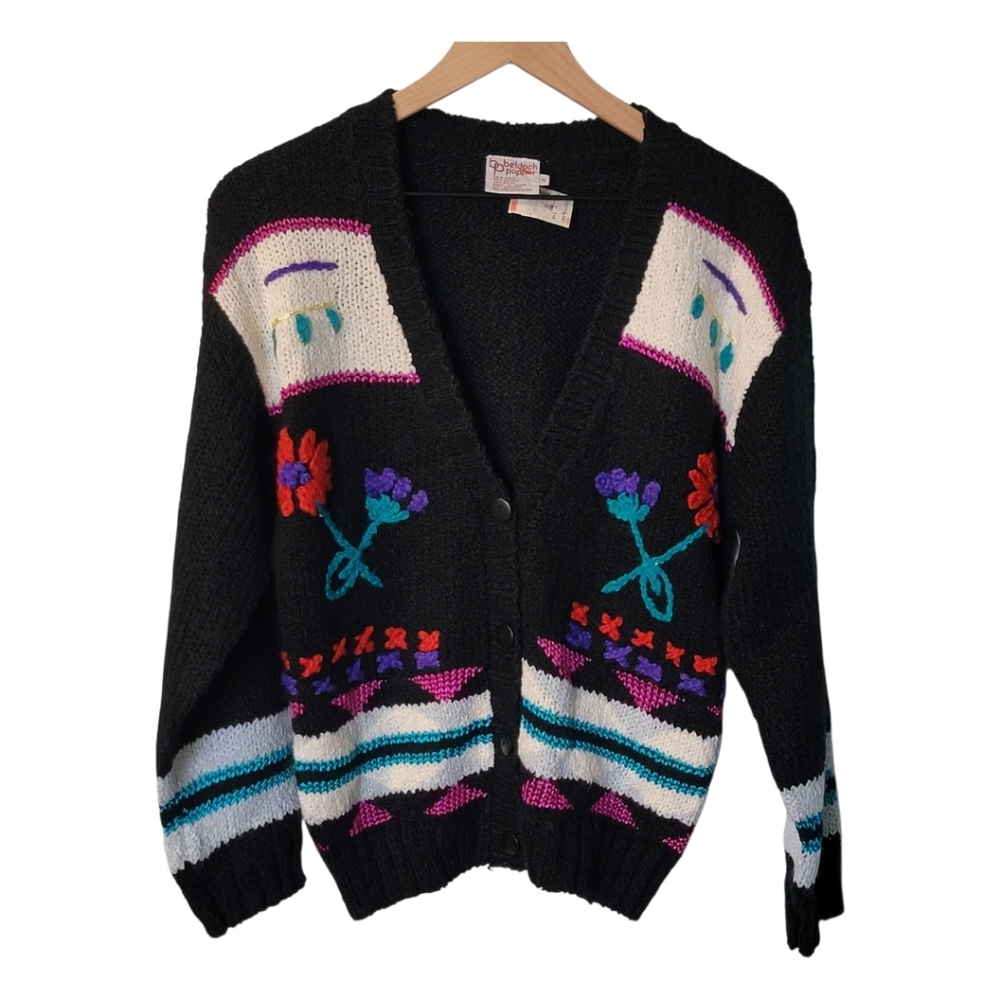 Vintage NWT Sweater by BELDOCH POPPER‎ Cottagecore Cardigan Long Sleeve Size S